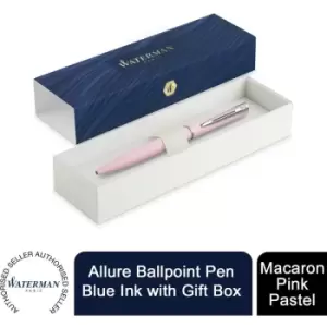 Image of Waterman - Allure Ballpoint Pen Macaron Pink Pastel Lacquer Medium Point Blue Ink