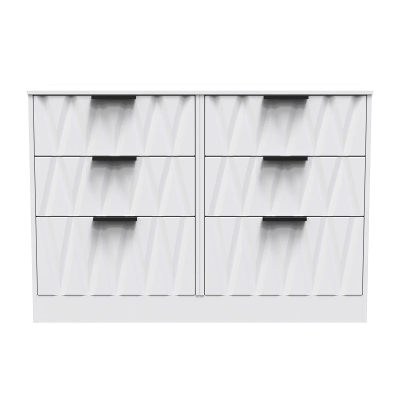 Image of Ready Assembled 2 U Washington 6 Drawer Wide Chest (Ready Assembled) in White White Unisex