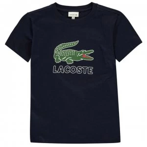 Image of Lacoste Junior Boys Sport Logo T Shirt - Marine