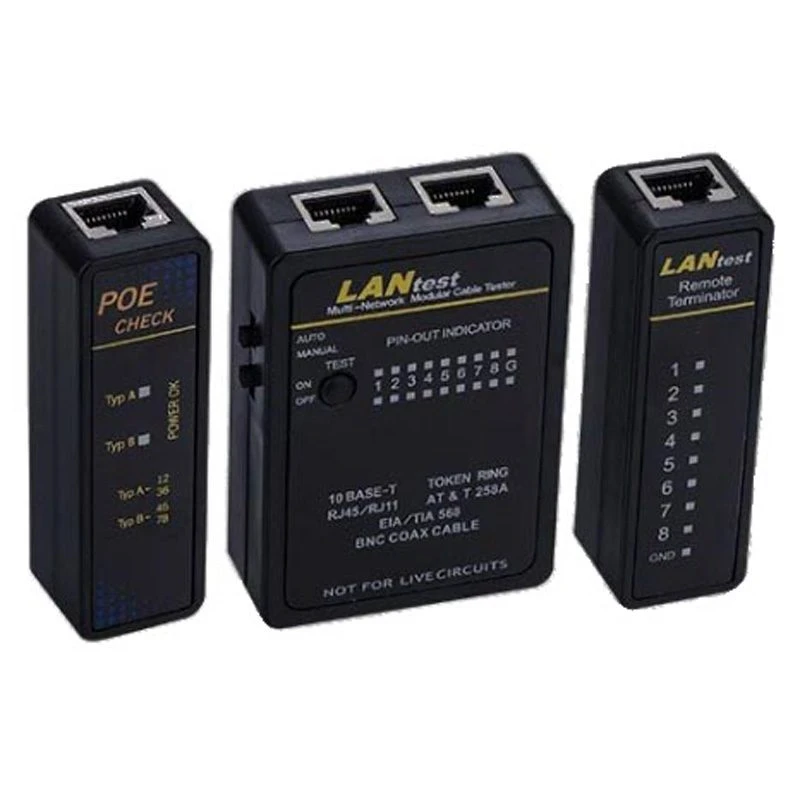 Image of FDL NETWORK CABLE TESTER WITH REMOTE AND PoE MODULE