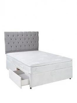 Image of Airsprung New Astbury Pillow Top Divan With Storage Options - White