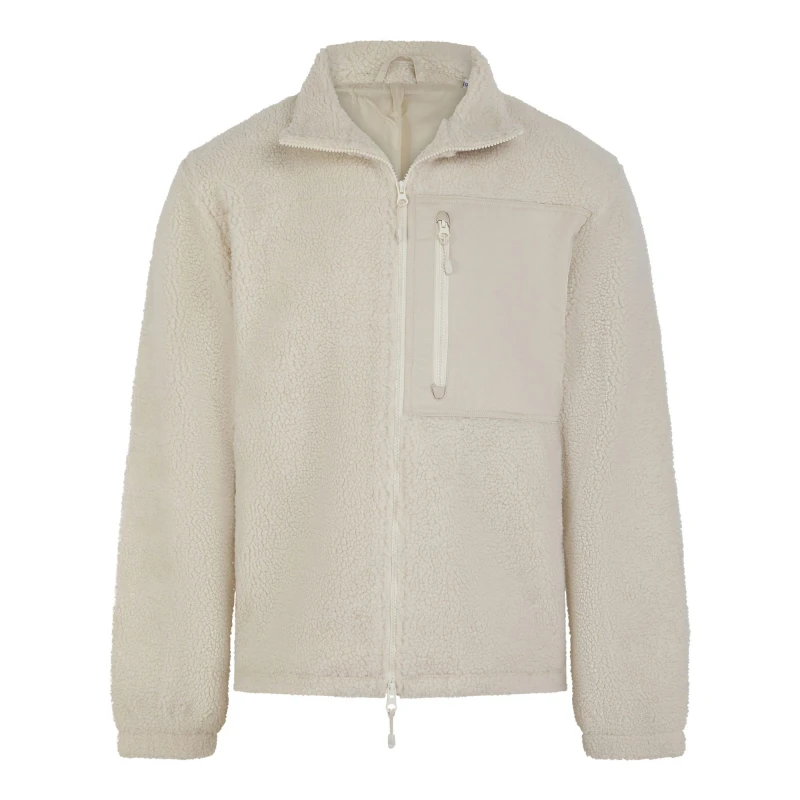 Image of Front Row Mens Sherpa Fleece Jacket in Natural Size: XS Natural Male XS