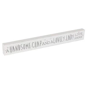 Image of Love Life A Handsome Chap & A Lovely Lady Plaque
