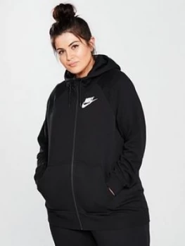 Image of Nike Full Zip Rally Hoodie Curve Black Size 18 201X Women