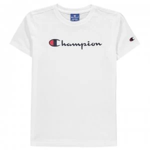 Image of Champion Logo T-Shirt - White WHT WW001