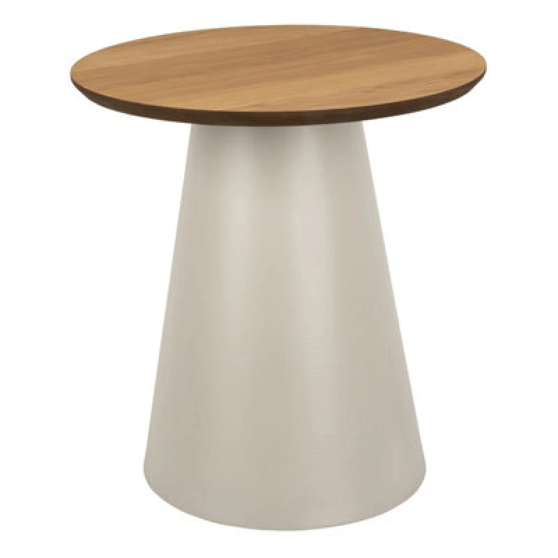 Image of Furniture To Go Soli Round Coffee Table In Oak/grey 45X48Cm