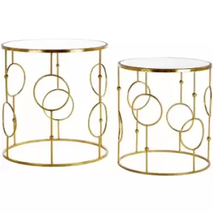 Image of Avantis Gold Metal Tables - Set of 2 - Premier Housewares
