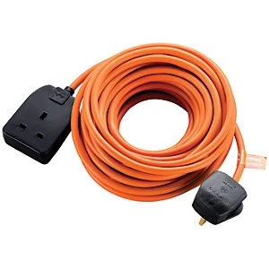 Image of Masterplug Heavy Duty Garden Extension Lead - Orange 10m 13A