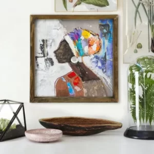 Image of MZM694 Multicolor Decorative Framed MDF Painting