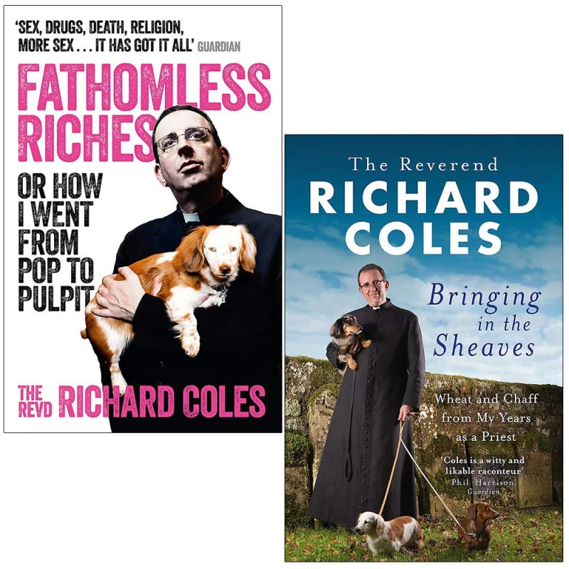 Image of Reverend Richard Coles 2 Book Set Fathomless Riches And Bringing In The Sheaves Memoirs Reverend Richard Coles Books