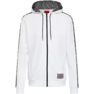 Image of Hugo Dobbins Zip Up Hoodie - White
