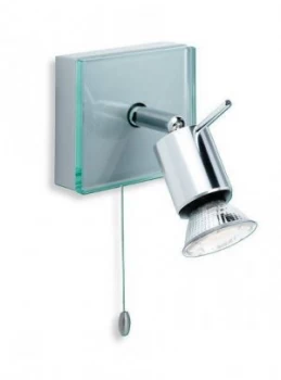 Image of 1 Light Single Switched Spot Light Aluminium, Clear Glass, GU10
