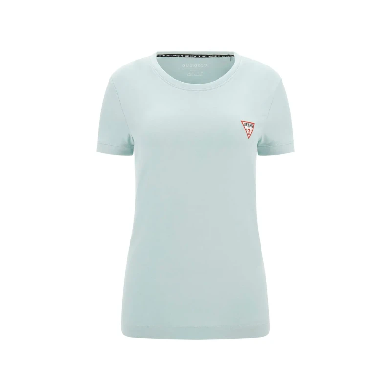 Image of Guess T-Shirt round neck woman Guess Mini Triangle Bleu Female S