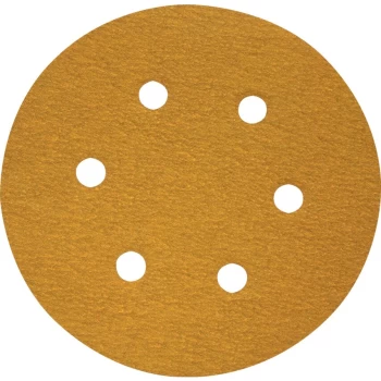 Image of 150MM Adhesive (Sticky Backed) Aluminium Oxide Discs, 6 Hole (600A) - P80