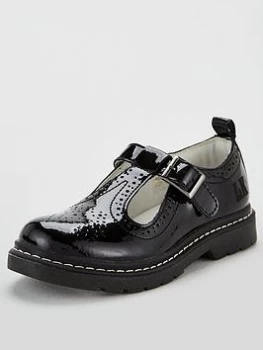 Image of Lelli Kelly Miss LK Meryl T-Bar School Shoes - Black Patent, Size 11.5 Younger