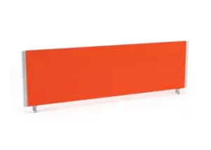 Image of Impulse/Evolve Plus Bench Screen 1400 Bespoke Tabasco Orange Silver Frame