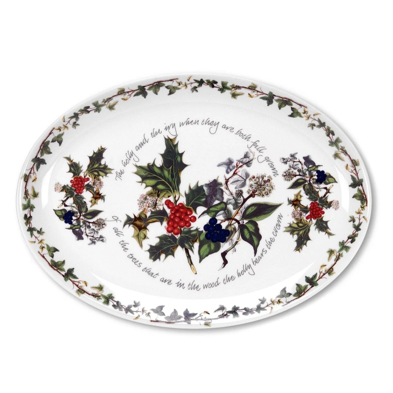 Image of Portmeirion Holly and Ivy The Holly and the Ivy Platter Green unisex One Size