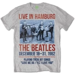 Image of The Beatles - 1962 Live in Hamburg Unisex XX-Large T-Shirt - Grey