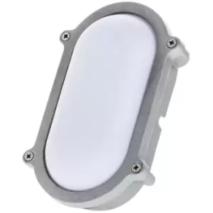 Image of Timeguard 9W 530lm Oval LED Energy Saver Bulkhead Light - Daylight - LEDBHO9W
