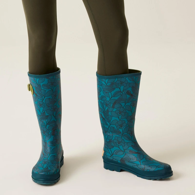 Image of Regatta Orla Kiely Hi II Wellington Birdy Blue female UK 3