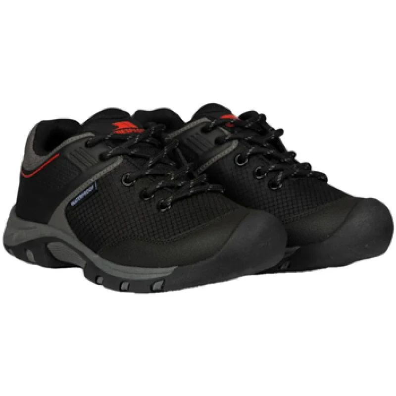 Image of Trespass Bevin Waterproof Trainers in Black Size: 4 Black Unisex 4