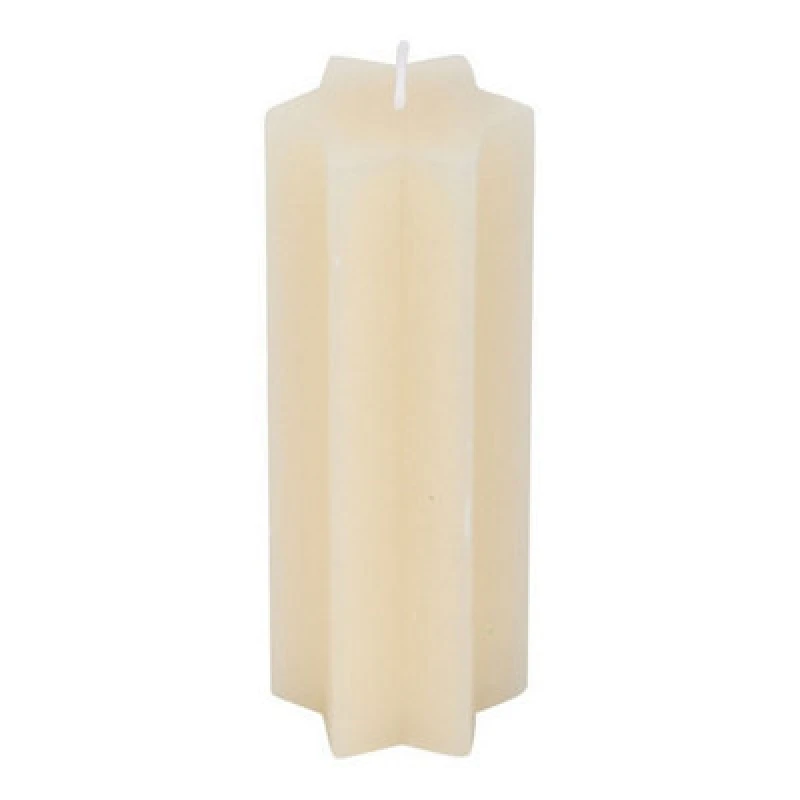 Image of Something Different Something Different Starry Night Star Taper Candle in Cream Cream One Size Unisex 5063806851486