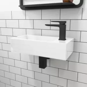 Image of Cloakroom Wall Hung Basin Right Hand 405mm - Detroit