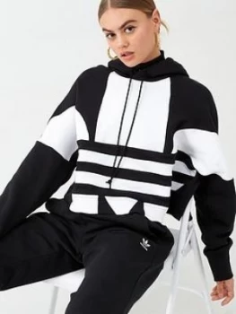 Image of adidas Originals Large Logo C-Hood - Black, Size 16, Women