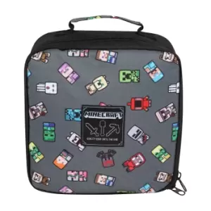 Image of Minecraft Boys Characters Lunch Box (One Size) (Grey/Multicoloured)