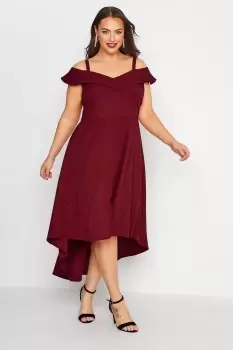 Image of Bardot Dipped Hem Dress