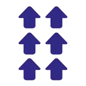 Image of 'Arrow' Floor Signal, Blue, (90mm x 90mm), Pack of 100