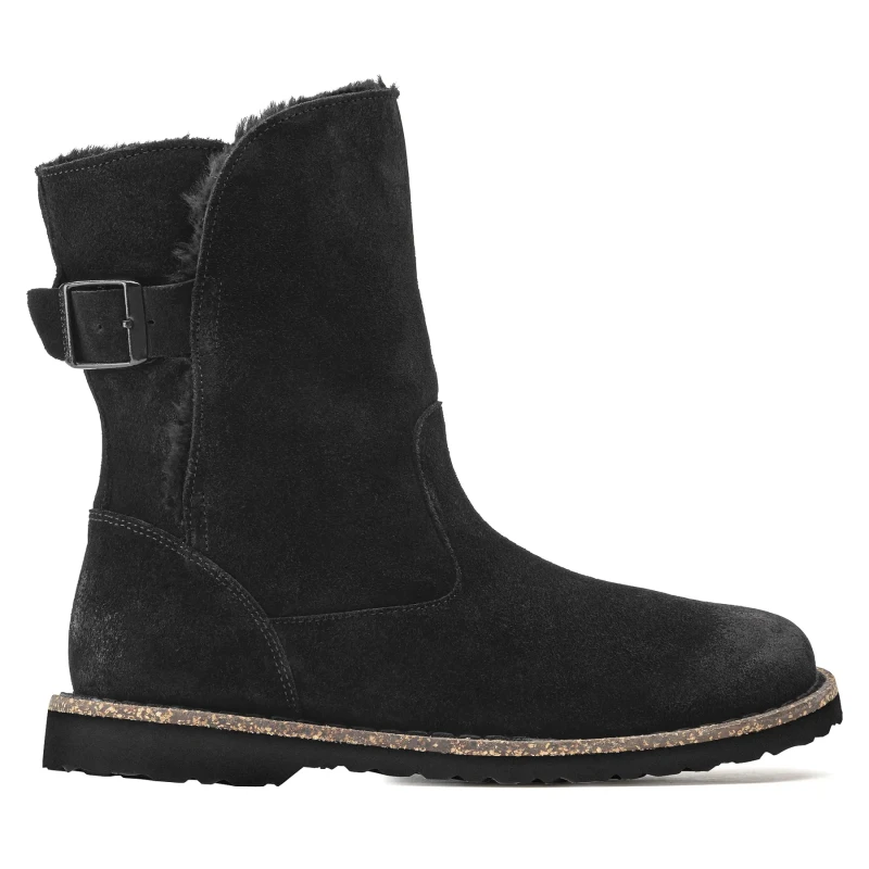Image of Birkenstock Womens boots Birkenstock Uppsala Suede Shearling Fit Noir Female 39 Etroit