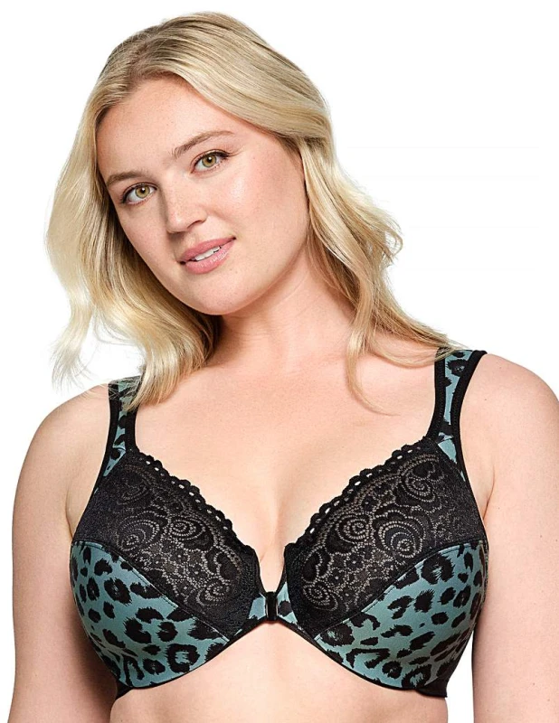 Image of Glamorise Glamorise 1245 Wonder Wire Bra Centennial Leopard - Glamorise - Size: 44F Centennial Leopard Female 44F WJ94741