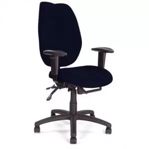Image of Thames Ergo High Back Operator Chair Adjustable Arms BK 49456ET