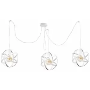 Image of Keter Pola Cluster Pendant Ceiling Light White, 3x E27