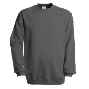 Image of B&C Unisex Set In Modern Cut Crew Neck Sweatshirt (S) (Steel Grey)