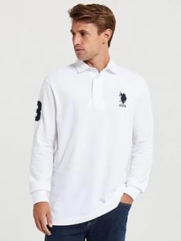 Image of U.S. Polo Assn. Classic Rugby Polo Shirt - White
