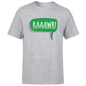 Image of Raaawr Mens T-Shirt - Grey - 4XL