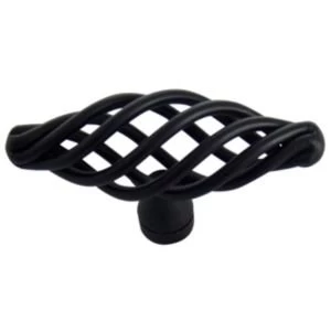 Image of BQ Black Painted Caged Furniture Knob Pack of 6