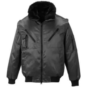 Image of Portwest PJ10BKRXXXL - sz 3XL Pilot Jacket - PJ10 Black - Black
