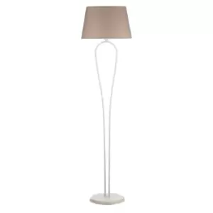 Image of Zen Floor Lamp With Tapered Shade, Fabric Shades
