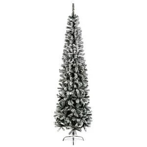 Image of Premier Housewares Premier Decorations Ltd Flocked Spruce Pine Flocked - 6ft5