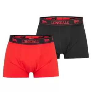 Image of Lonsdale 2 Pack Trunk Mens - Red