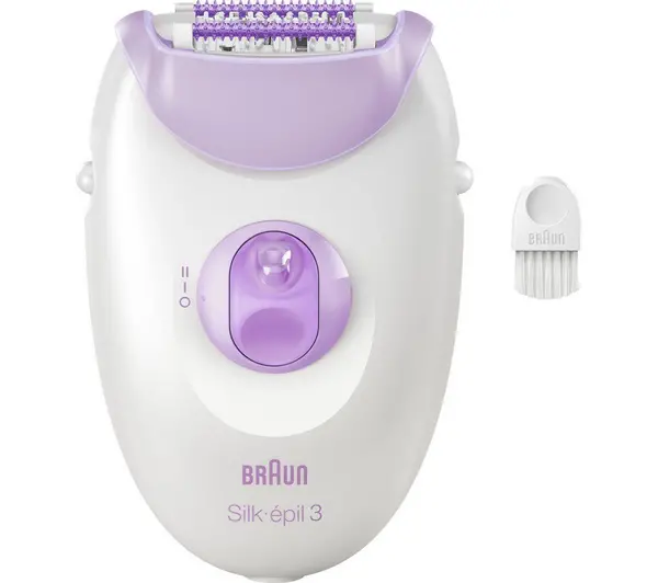 Image of BRAUN Silk-pil Series 3 3-000 Epilator - White & Purple, White,Purple 7500435224970