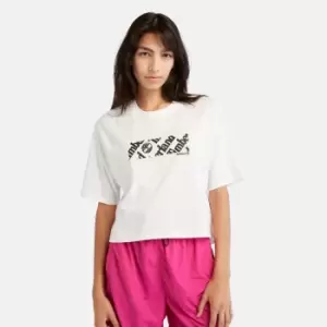Image of Timberland Logo Pack Cropped Tee For Her In White, Size XS