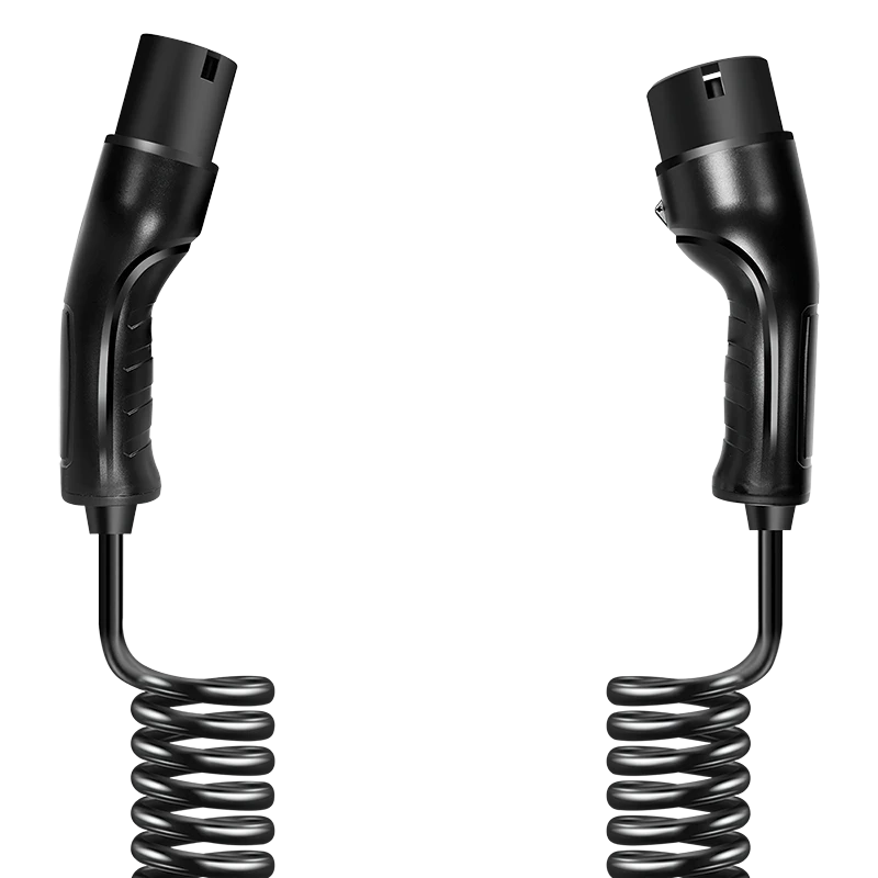 Image of LogiLink EV charging cable. Type 2. 3-phase. spiral. 32 A. 22 kW. with
