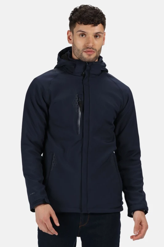 Image of Regatta Professional Mens Repeller Warm Hooded Softshell Jacket L - Chest 41-42' (104-106.5cm) NAVY TRA660-540-L