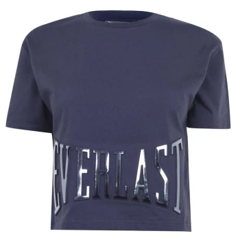 Image of Everlast Cropped Logo T-Shirt - Grey