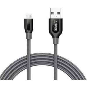 Image of Anker PowerLine+ Micro USB (3ft) One of The Premium, Fastest, Most Durable Cable [Aramid Fiber & Double Braided Nylon]...