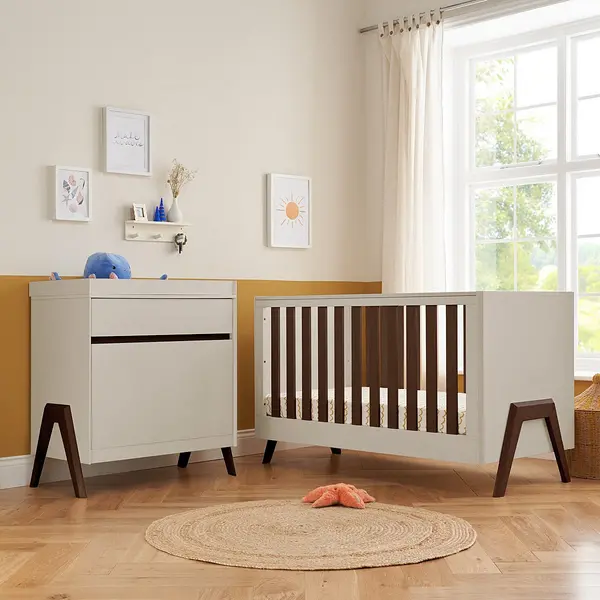 Image of Tutti Bambini Fuori 2pc Room Set - White Sand/Warm Walnut